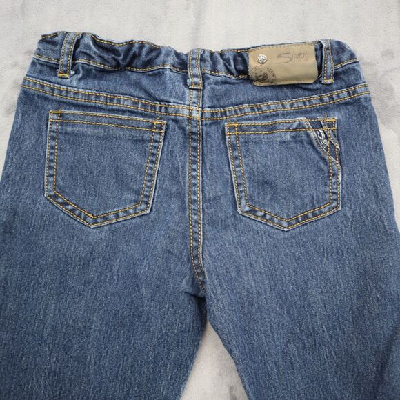 Silver Jeans Pants Girls 14 Blue Denim Casual Adjustable Waist Triple 5 Amy 1251 - Picture 13 of 15